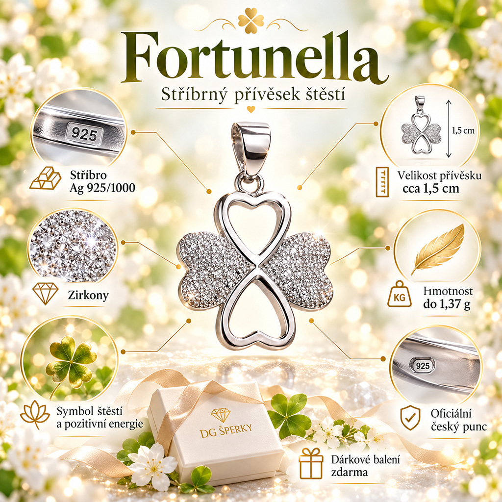 Dámský stříbrný přívěsek Fortunella (3)